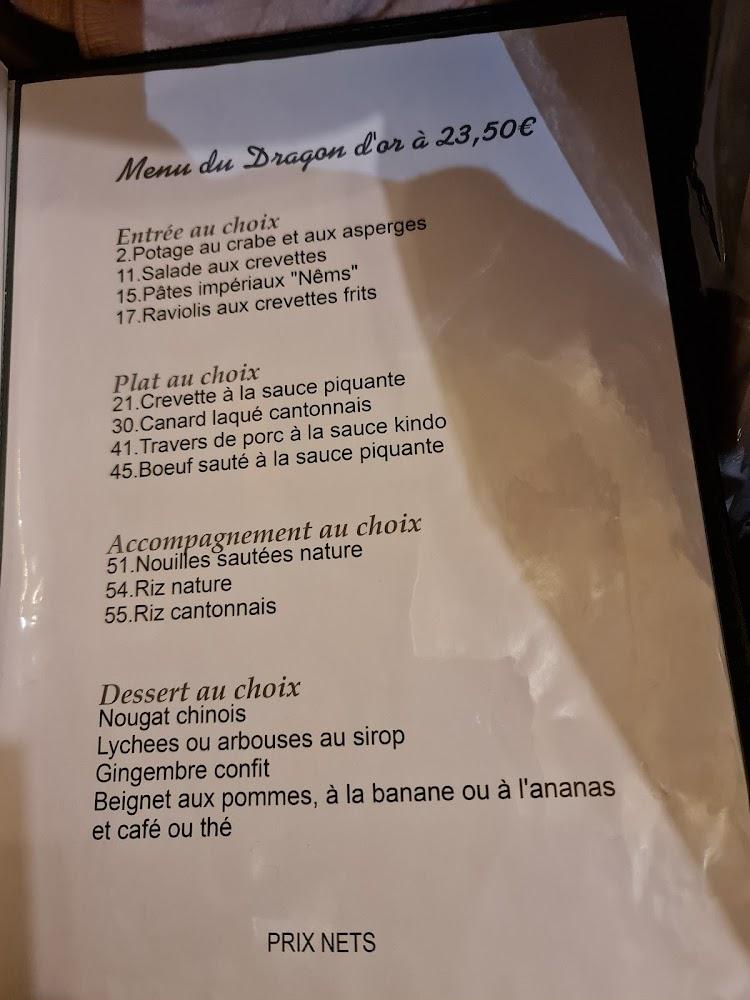 Le Dragon D'or - Menu Image 3